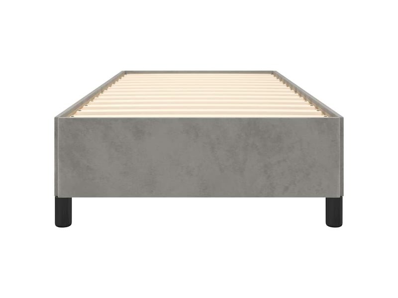  Lit simple- lit adulte -  cadre de lit sans matelas gris clair 80x200 cm velours  - Conforama D