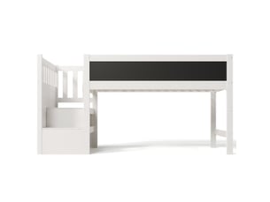 Lit mezzanine 90x200 cm <strong></strong> <strong></strong> coloris blanc