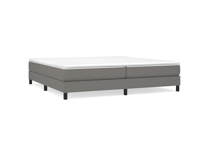  Lit double- lit adulte -  cadre de lit à lattes gris foncé 200x200 cm tissu  - Conforama A
