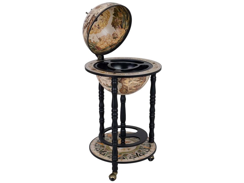  Meuble porte-bouteilles globe terrestre multicolore d44,3 x 87 h cm  - Conforama E