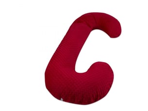 Coussin minky de maternité forme c rouge