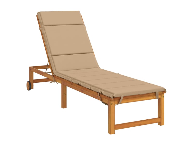 Coussin de transat, coussin pour bain de soleil gemert 100 % polyester sable 200 x 60 x 3 cm cf56201 - Conforama C