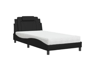 Lit simple 100x200 cm coloris noir