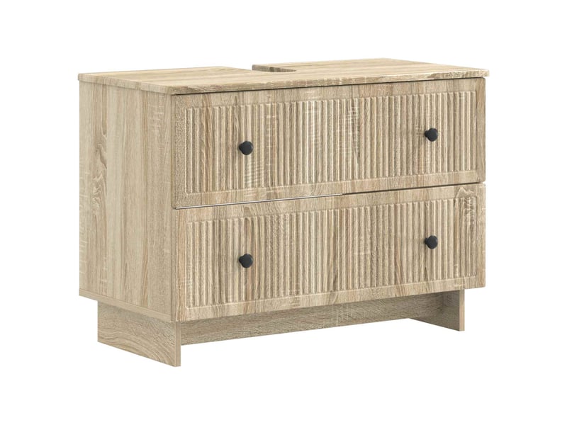  Ensemble de 2 meubles de salle de bain ede chêne sonoma cf63142  - Conforama C