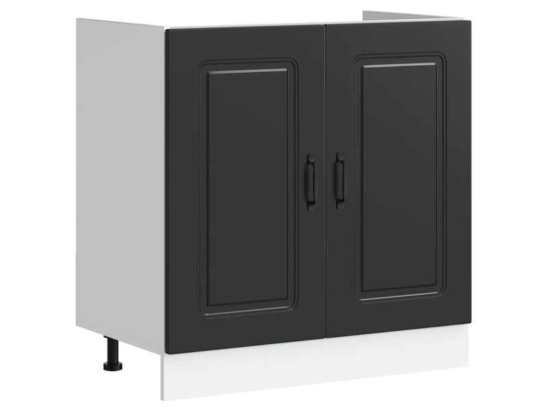 Meuble de rangement, armoire de cuisine kalmar noir 80x46x81,5cm - Conforama D