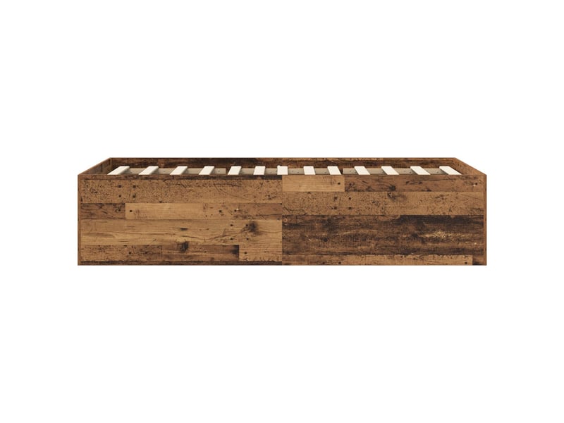  Lit simple- lit adulte -  cadre de lit au sol bois ancien 80 x 200 cm bois d'ingénierie  - Conforama D