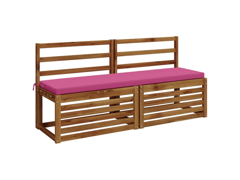  Lot de 2 coussins de banc, coussins d'assise soest 100 % polyester rose cf57359  - Conforama C