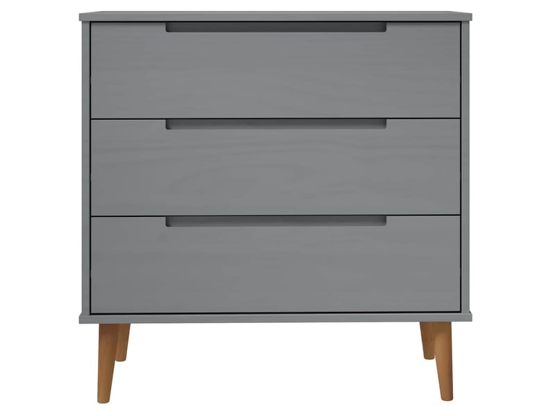  Commode chambre adulte, armoire à tiroirs molde gris 80x40x80 cm bois de pin massif  - Conforama D