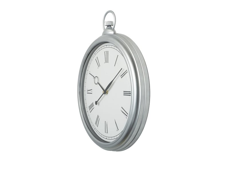  Horloge murale fabrilamp epoca 41 x 35 cm argenté mouvement continu 192210010 - Conforama C