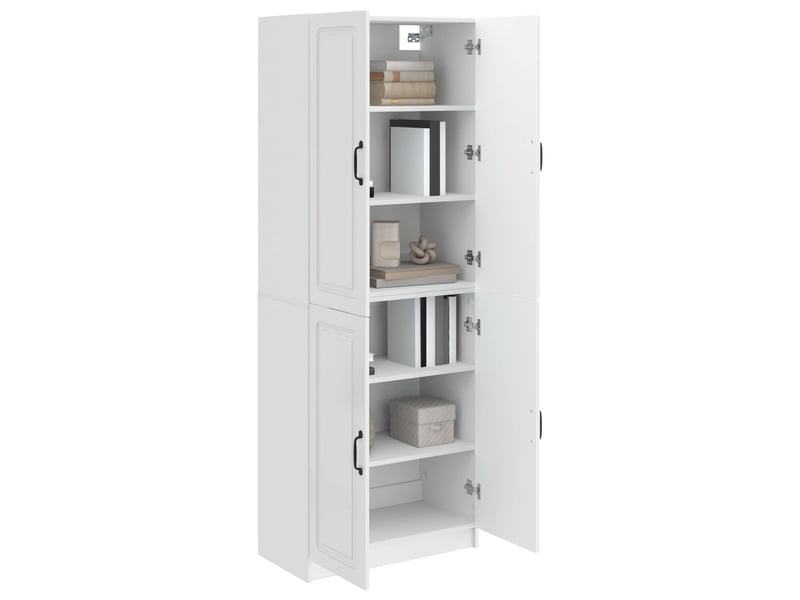 Buffet - ensemble de meubles 2 pc blanc brillant bois d'ingénierie  - Conforama C