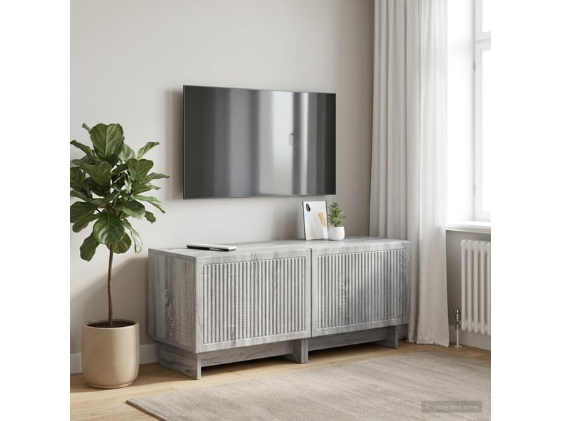  Meuble tv - banc tv - meuble de rangement sonoma gris bois d'ingénierie  - Conforama B