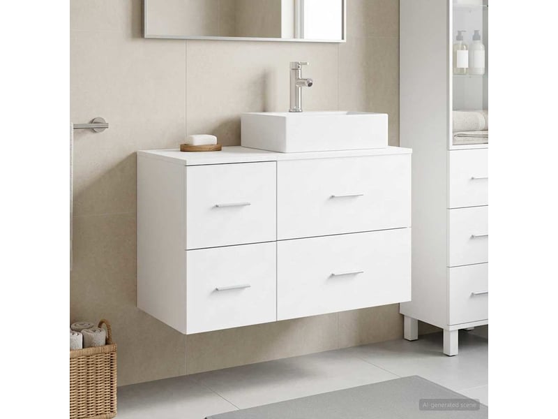  Ensemble de mobilier de salle de bain 2 pc blanc cf63980  - Conforama B