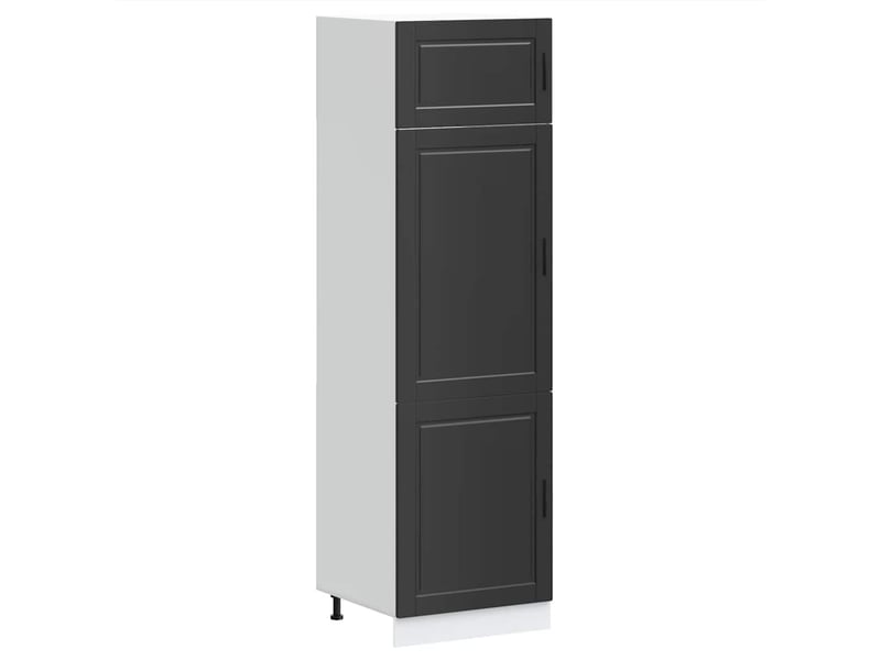  Meuble de rangement, armoire de cuisine porto noir bois d'ingénierie shl6161  - Conforama A