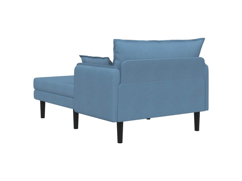  Vidaxl grande méridienne bleu tissu en velours côtelé  - Conforama E