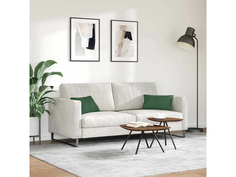  Lot de 2 coussins de canapé, coussins décoratifs vert foncé 50 x 30 cm cf59186  - Conforama D