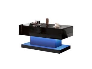 Table basse rectangulaire coloris noir <strong></strong> <strong></strong>