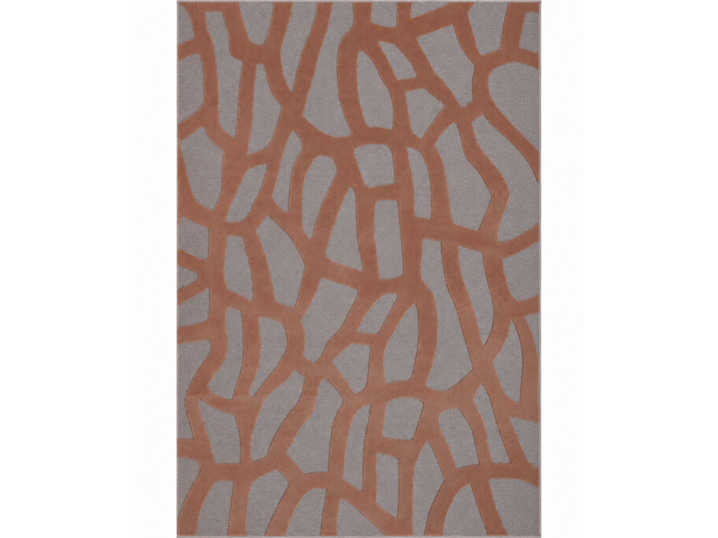  Tapis relief graphique terracotta 160x230  - Conforama B