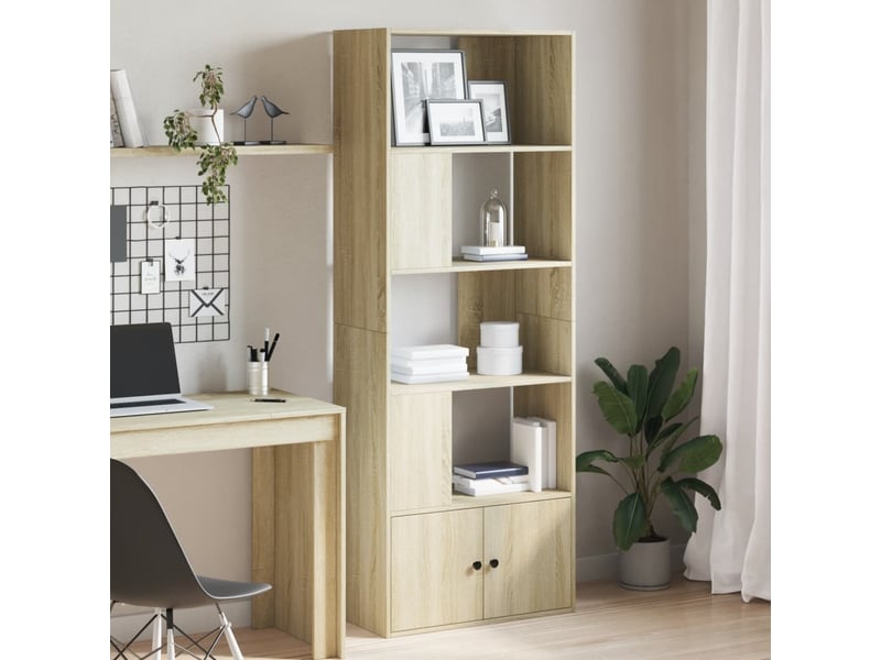  Bibliothèque, meuble de rangement salon chêne sonoma 70x36x189 cm bois d'ingénierie  - Conforama B