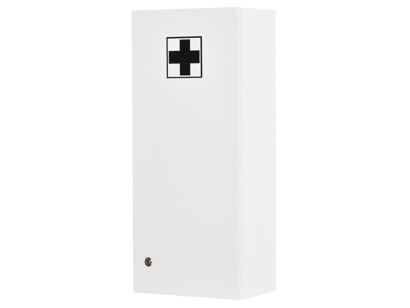  Armoire à pharmacie murale 30x20x70 cm – blanche – verrouillable avec 4 étagères réglables et gain de place  - Conforama A