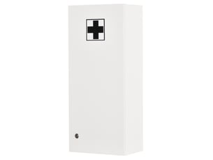 Armoire à pharmacie murale 30x20x70 cm – blanche – verrouillable avec 4 étagères réglables et gain de place