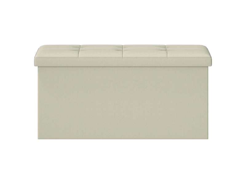  Banc chambre, banc de rangement pliable blanc 180 kg 80 l 77x38x38 cm lin  - Conforama C