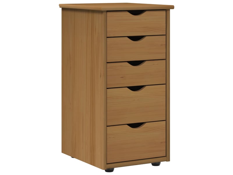  Commode de salon 34 x 39 x 61,5 cm bois de pin massif marron miel  - Conforama A