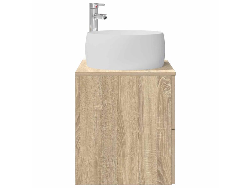  Vanité de lavabo mural, meuble de rangement chêne sonoma 49.5x44.5x66 cm shl276  - Conforama D
