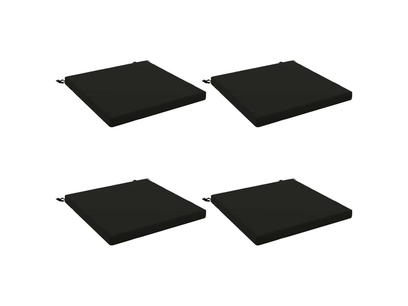  Lot de 4 coussins de siège, coussins d'assise soest 100 % polyester noir cf60473  - Conforama A