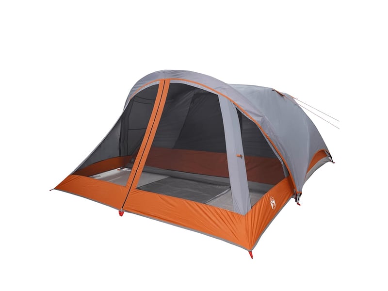 Tente de camping, tente de cabine familiale 6 personnes gris imperméable - Conforama E