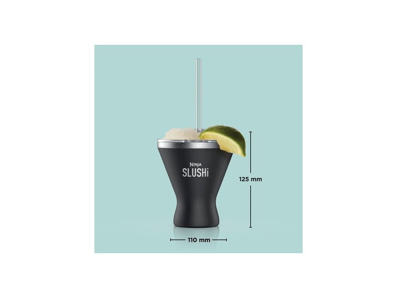  Gobelets à cocktail isothermes slushi lot de 2 noir avec couvercles et pailles NIN0622356364454 - Conforama D