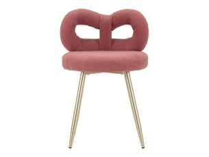 Chaise mini ilary rembourrée rose et or ø40x67 cm, hauteur d'assise 46 cm