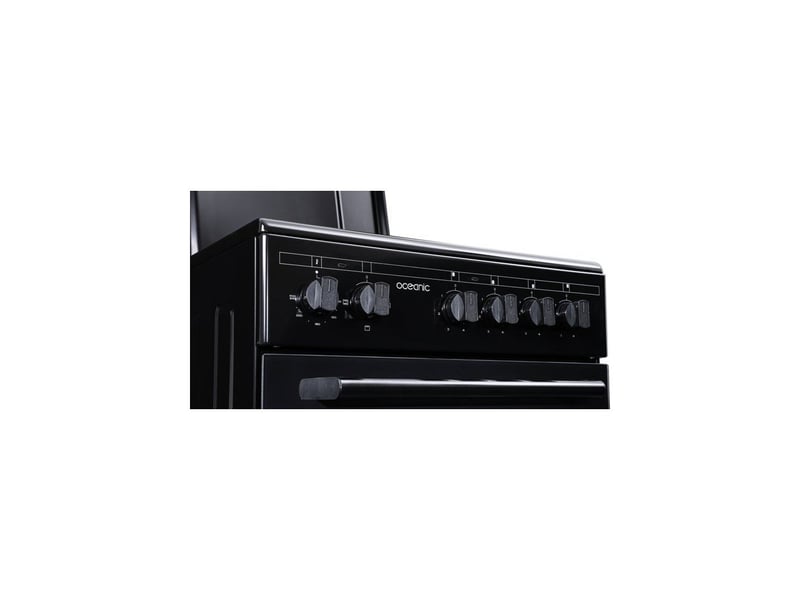  Cuisiniere electrique 4 feux 48 l 6800 w noir OCEACE4F5060B - Conforama C