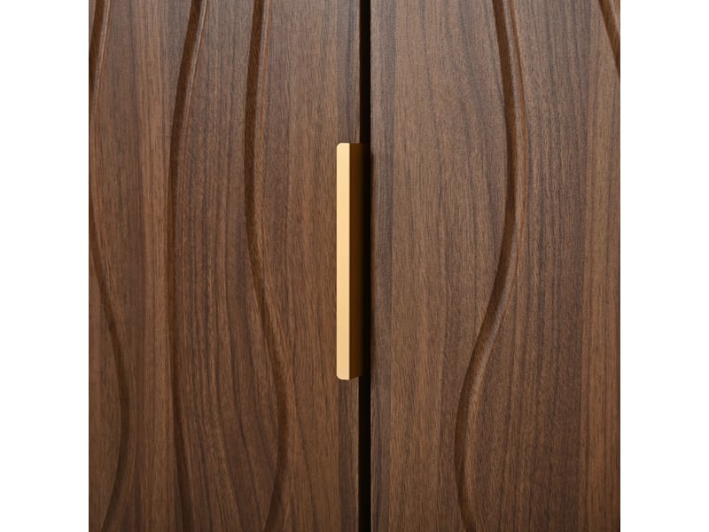 Armoire haute avec portes, tiroir et étagères coloris noyer 100x32x170 cm  - Conforama E