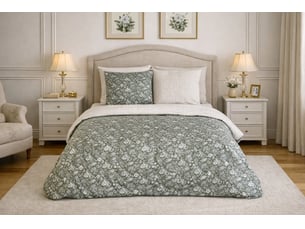 Parure de lit harmonie botanique réversible - 240x220 vert 240x220