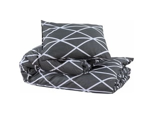 Ensemble de housse de couette gris 140x200 cm coton cfw943320