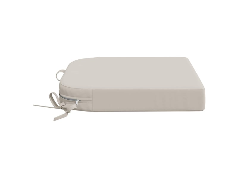  Lot de 4 coussins de siège, coussins d'assise soest 100 % polyester blanc cf60780  - Conforama D