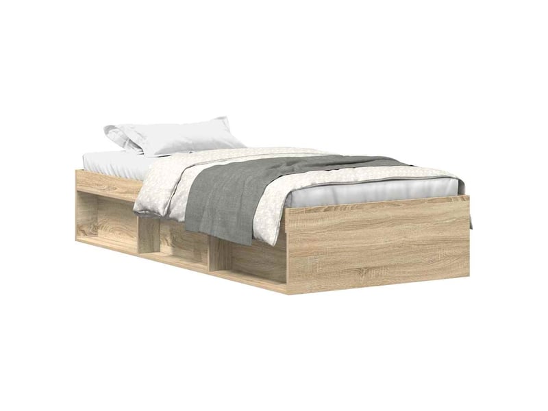  Lit simple- lit adulte -  cadre de lit sans matelas chêne sonoma 100x200 cm  - Conforama A