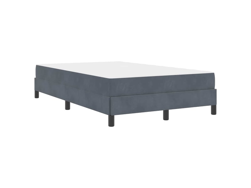  Lit double- lit adulte -  lit à ressorts avec matelas gris foncé 120 x 190 cm tissu  - Conforama A