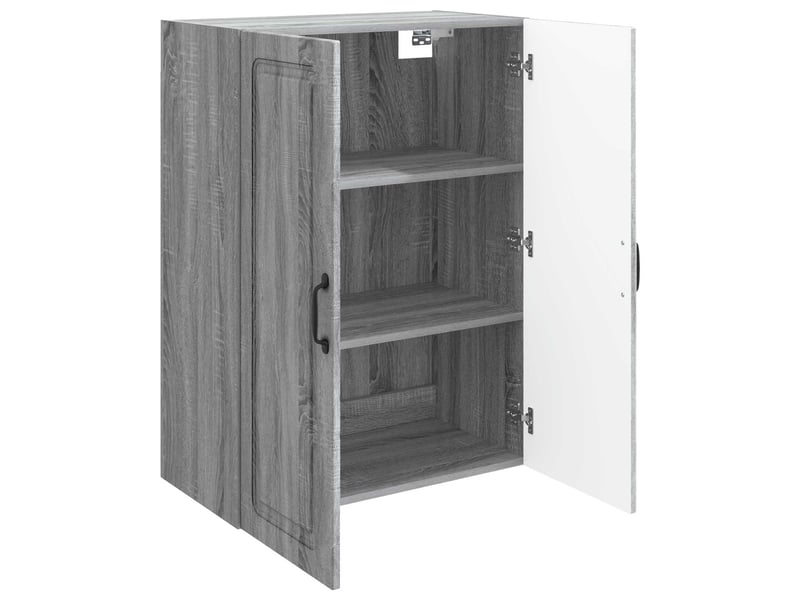  Armoire murale salon 66x34,5x90cm bois d'ingénierie sonoma gris shl6512  - Conforama C