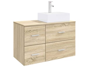 Ensemble de mobilier de salle de bain 2 pc chêne sonoma cf64121