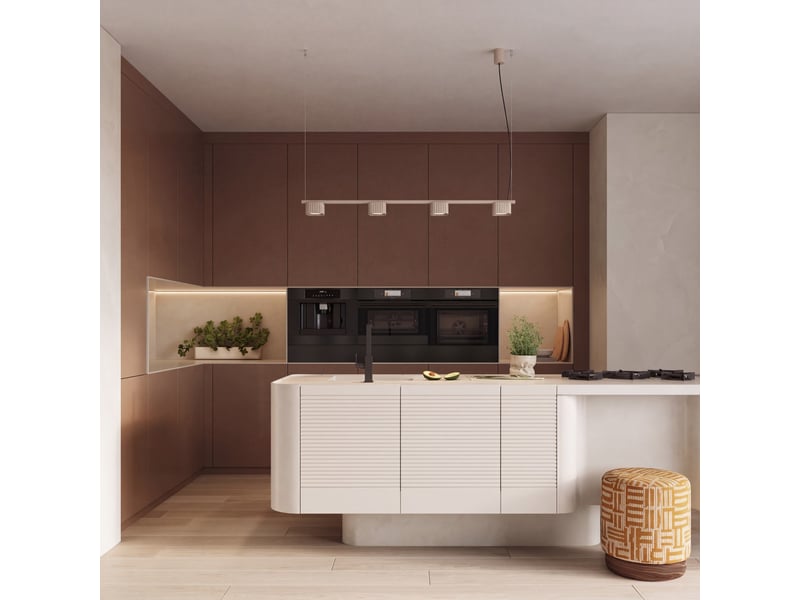 Lustre riff 4 taupe gx53 aluminium moderne 208x122x10cm SL.3041 - Conforama B