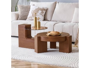 Table basse  coloris marron SOGEU 