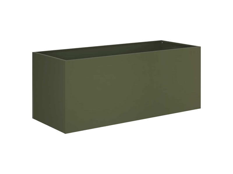  Jardinière - cache-pot de jardin vert olive 80 x 40 x 40 cm  - Conforama A