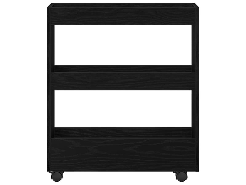  Chariot de rangement étroit pour bureau chêne noir 60x18x70 cm  - Conforama E