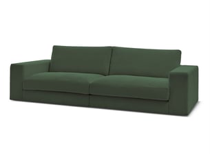 Canapé droit fixe BOBOCHIC LEONARD 3 places Tissu vert