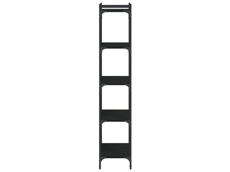  Bibliothèque à 5 niveaux, armoire à livres noir 60x30x154 cm bois d'ingénierie  - Conforama E