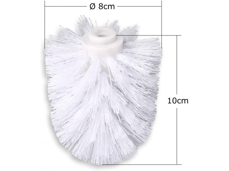 Pack de 3 brosses de rechange pour toilettes tête de brosse acier inoxydable blanc brosse pour toilettes brosse de rechange pour toilettes - Conforama C