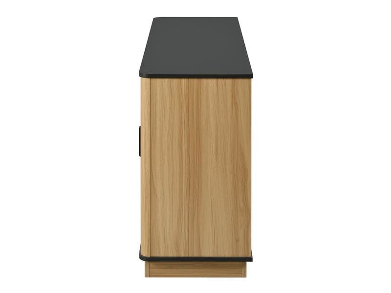Buffet naturel, rangement, fermeture douce, design moderne, structure robuste - panneaux de particules et bois - 139x40x75cm - Conforama D