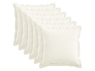Lot de 6 coussins avec oreiller, coussins décoratifs houten blanc lin synthétique cf51288