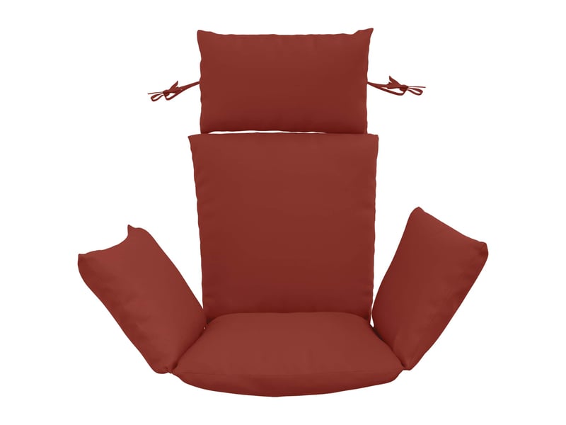  Coussin pour balançoire de chaise d'œuf, coussin d'intérieur et d'extérieur adirondack putten 100 % polyester rouge cf50075  - Conforama C